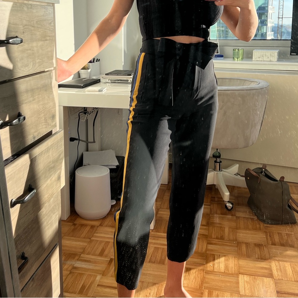 💛💙🖤 ARITZIA WILFRED TROUSERS WITH STRIPES 💛💙🖤